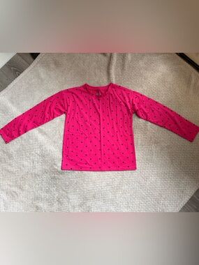 The Children's Place Hot Pink and Black Polka Dot Long Sleeve Top